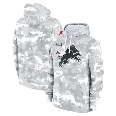 Men's Nike Detroit Lions 2024 Salute to Service Club Fleece Pullover Hoodie - Arctic Camo