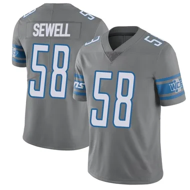 Youth Nike Detroit Lions Penei Sewell Color Rush Steel Vapor Untouchable Jersey - Limited